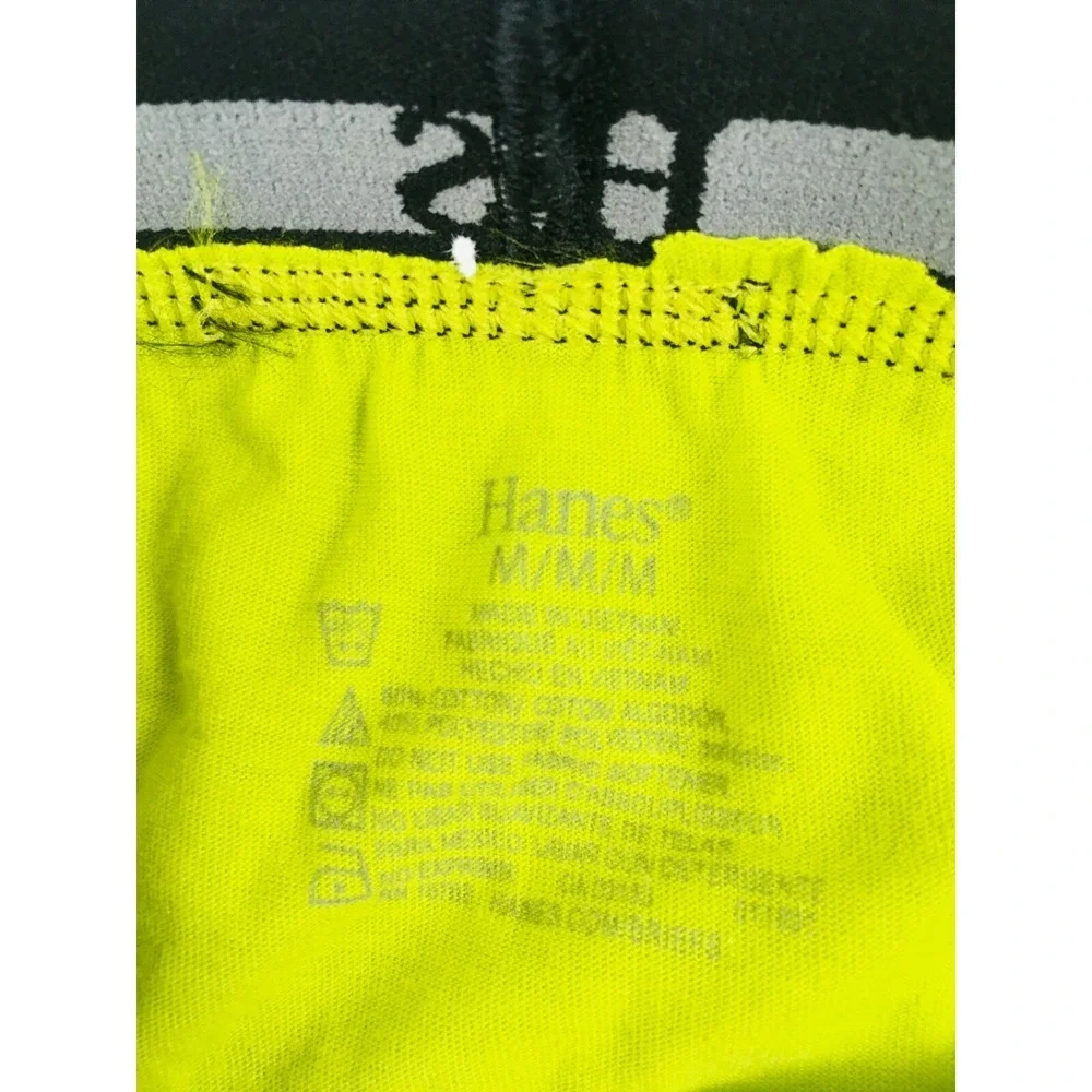 Hanes Boxer Briefs Boys Youth Size Medium Black and Pea Green Stretch 2 Pack
